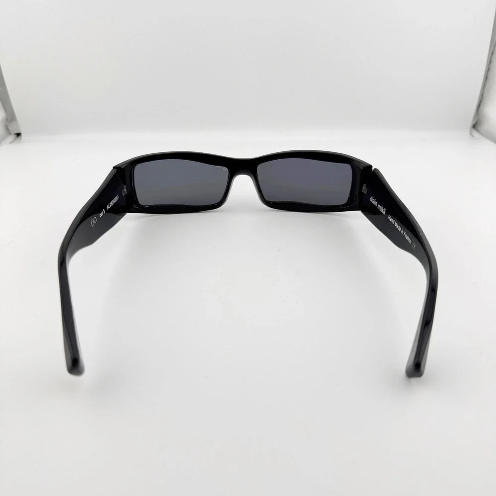 Alain Mikli Y2K‎ Rhinestone Rectangle Sunglasses Women Black Cat 3